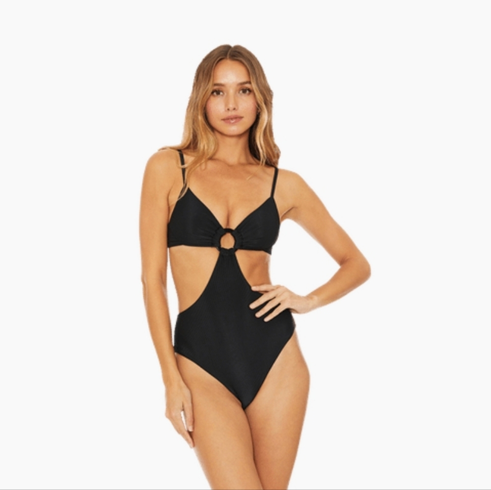 Beach Riot Kirsten Black Cut-Out Swimsuit